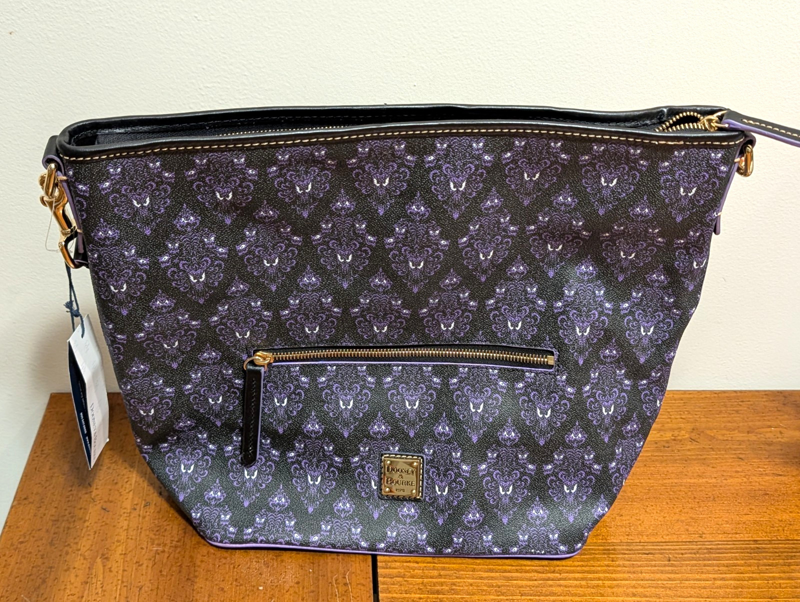 Dooney & Bourke Disney Haunted Mansion Shoulder Bag, Black/Purple,New With Tags Dooney & Bourke Disney Haunted Mansion Shoulder Bag, Black/Purple,New With Tags