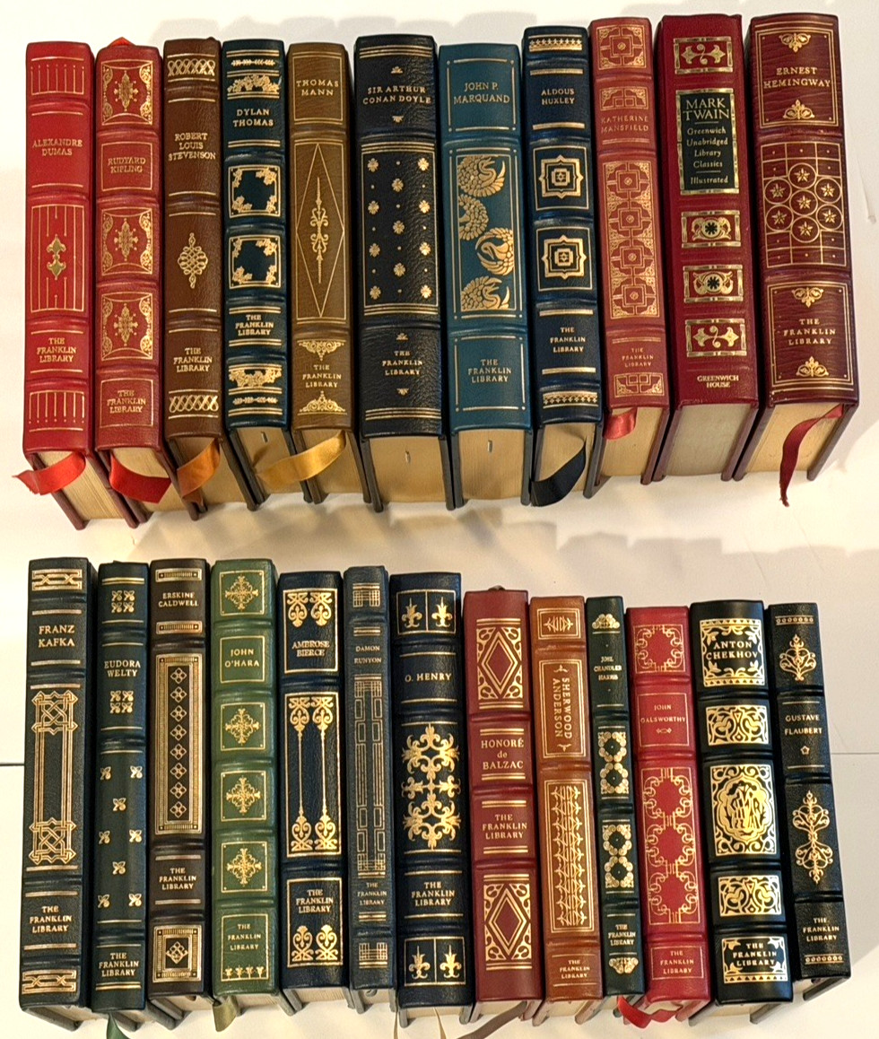 Franklin Library 100 Greatest Books Leather Bound Lot of 24   11 Books Unopened