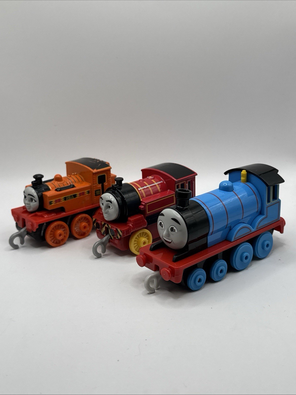 Thomas and Friends lot of 3 Trains 2018, 2018, 2023 Orange Blue Red Pre-Owned