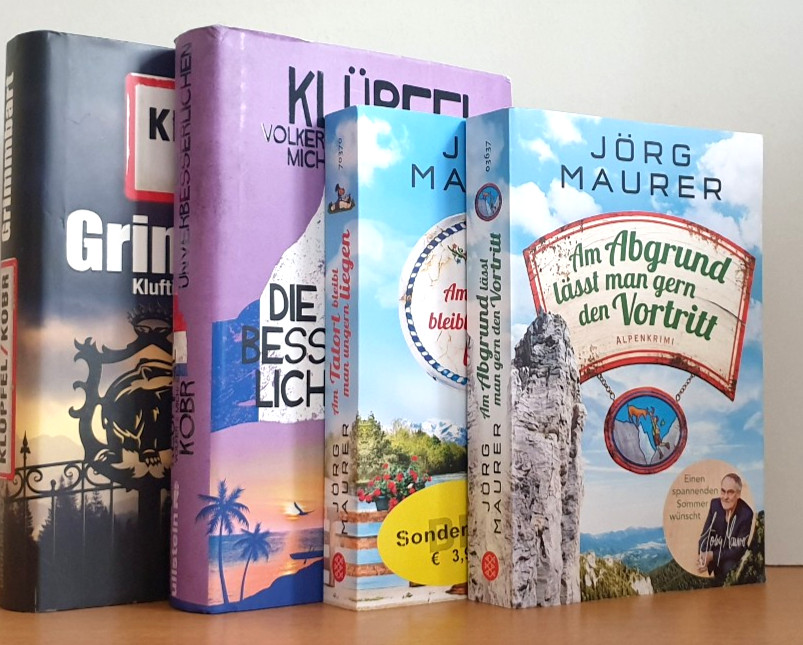 BUCHPAKET+KRIMI+THRILLER+4 BÜCHER +JÖRG MAURER+KLÜPFEL/KOBR+TB+HC+BUNDLE