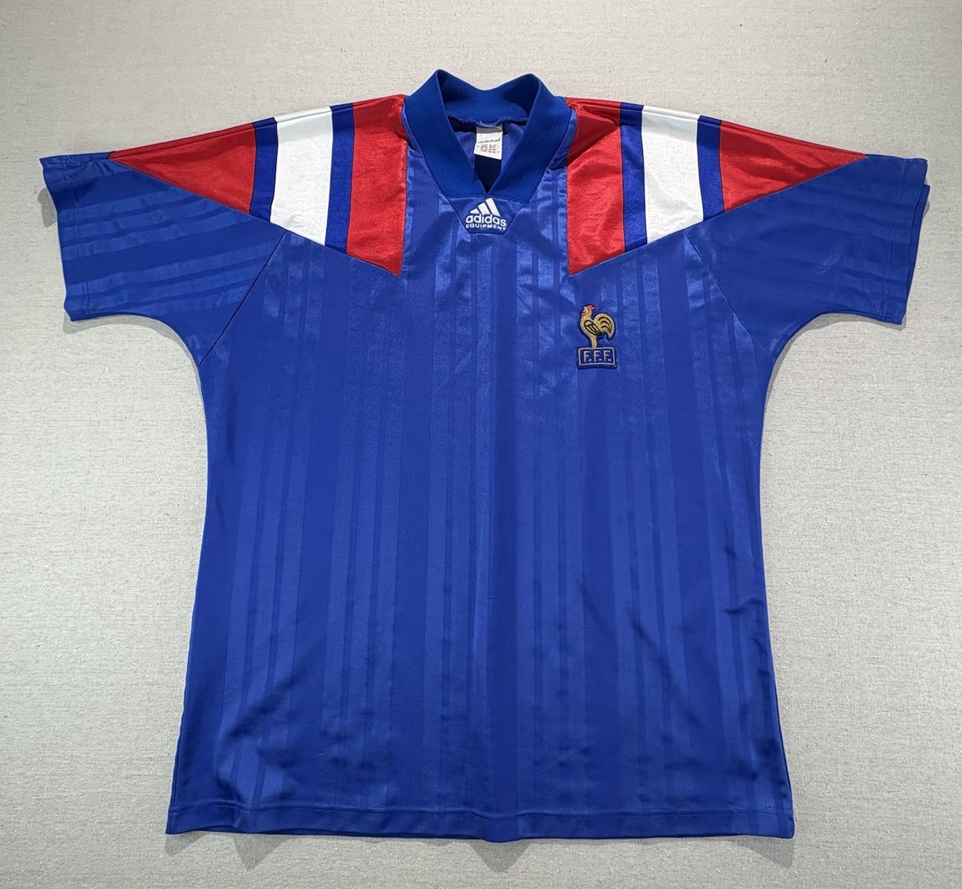 Vintage France 1992 1994 Home Jersey Adidas Equipment Shirt Mens Large Euro 92