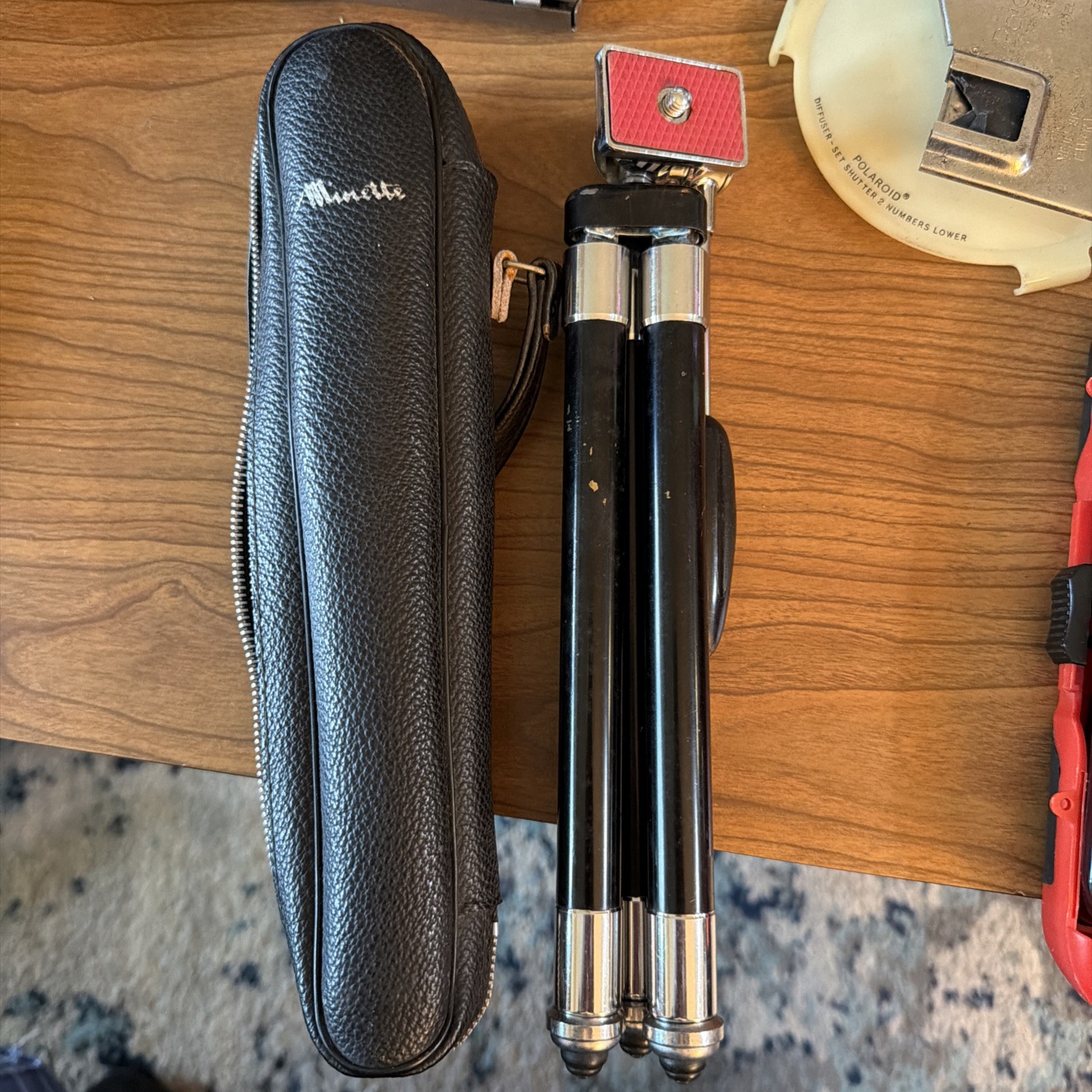 Vtg Minette Japan Telescoping Camera Tripod w/ Case 9”-45” Telescoping Legs Vtg Minette Japan Telescoping Camera Tripod w/ Case 9”-45” Telescoping Legs
