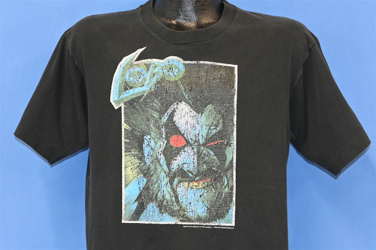 vtg 90s LOBO DC COMICS KEITH GIFFEN ROGER SLIFER IRON ON 1992 t-shirt LARGE L