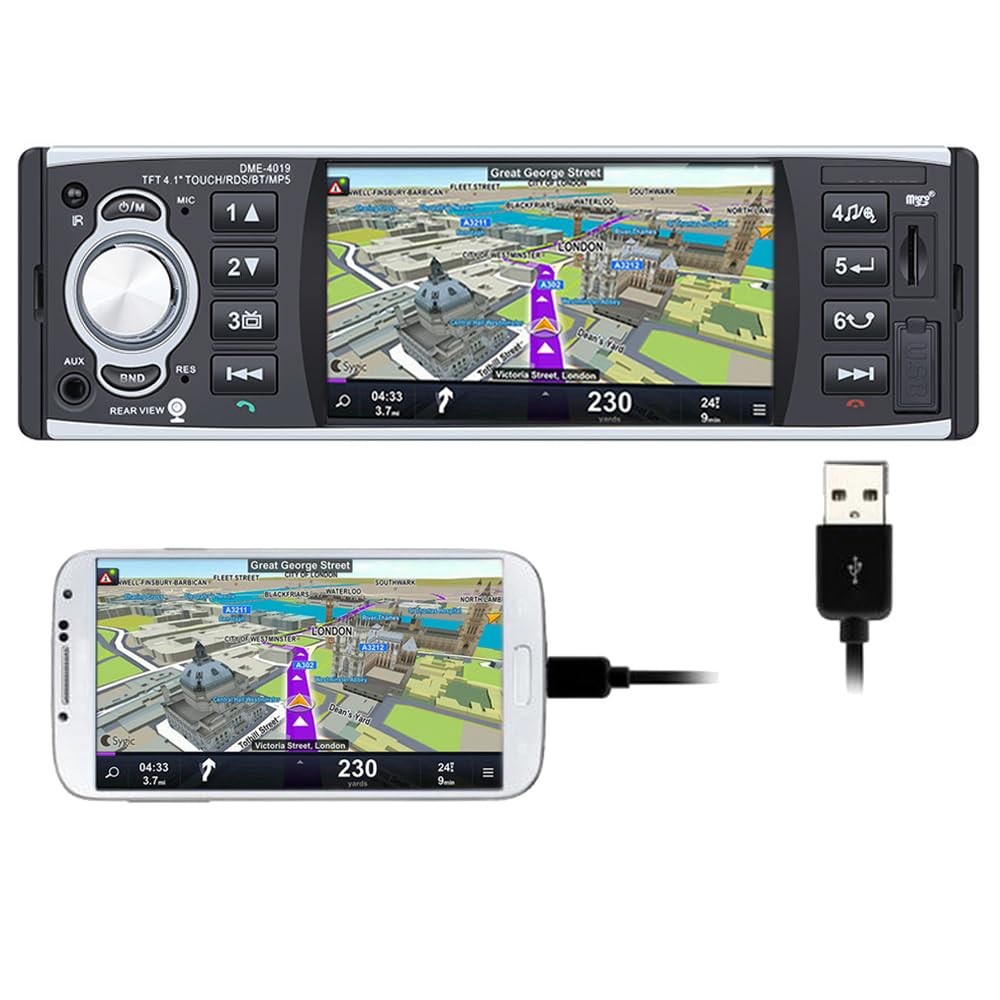 PolarLander Single Din Car Stereo 4.1 Inch HD Touch Screen Bluetooth Car... PolarLander Single Din Car Stereo 4.1 Inch HD Touch Screen Bluetooth Car...
