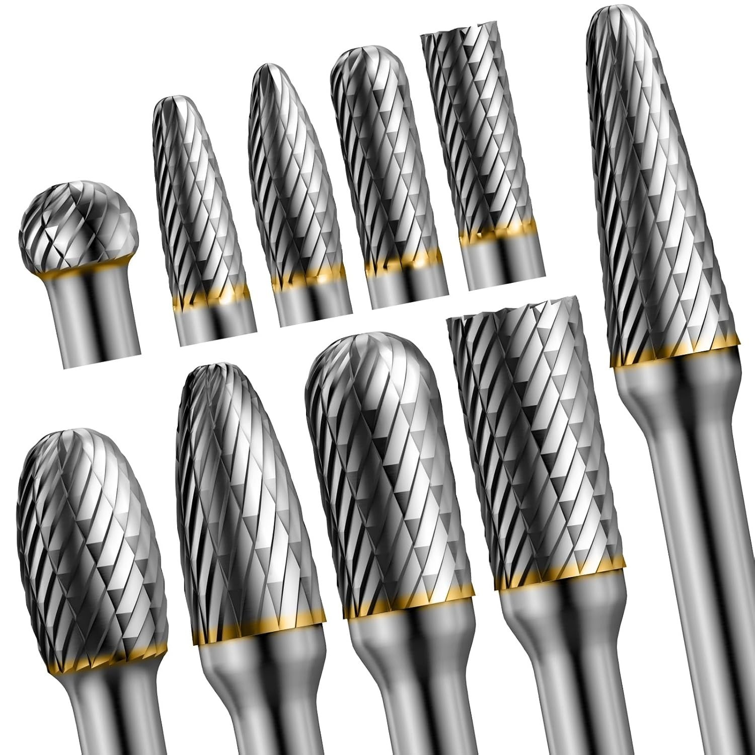 10Pcs Die Grinder Bits W/ 1/4\ 10Pcs Die Grinder Bits W/ 1/4\