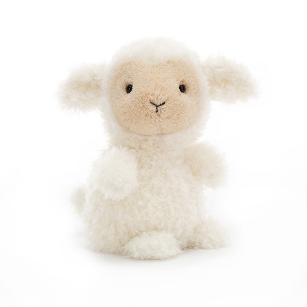 Jellycat Little Lamb Plush Toy Buttercream Colour 7 Inch Soft Cuddly Animal