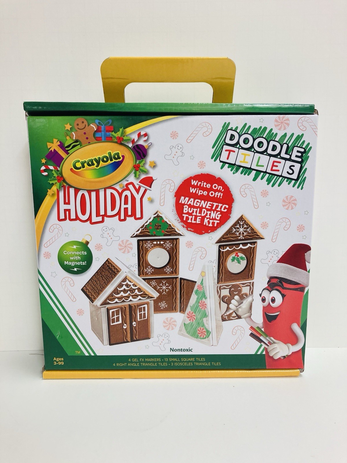 Createon Crayola Holiday Gingerbread House Magnetic Building Tile Kit Createon Crayola Holiday Gingerbread House Magnetic Building Tile Kit