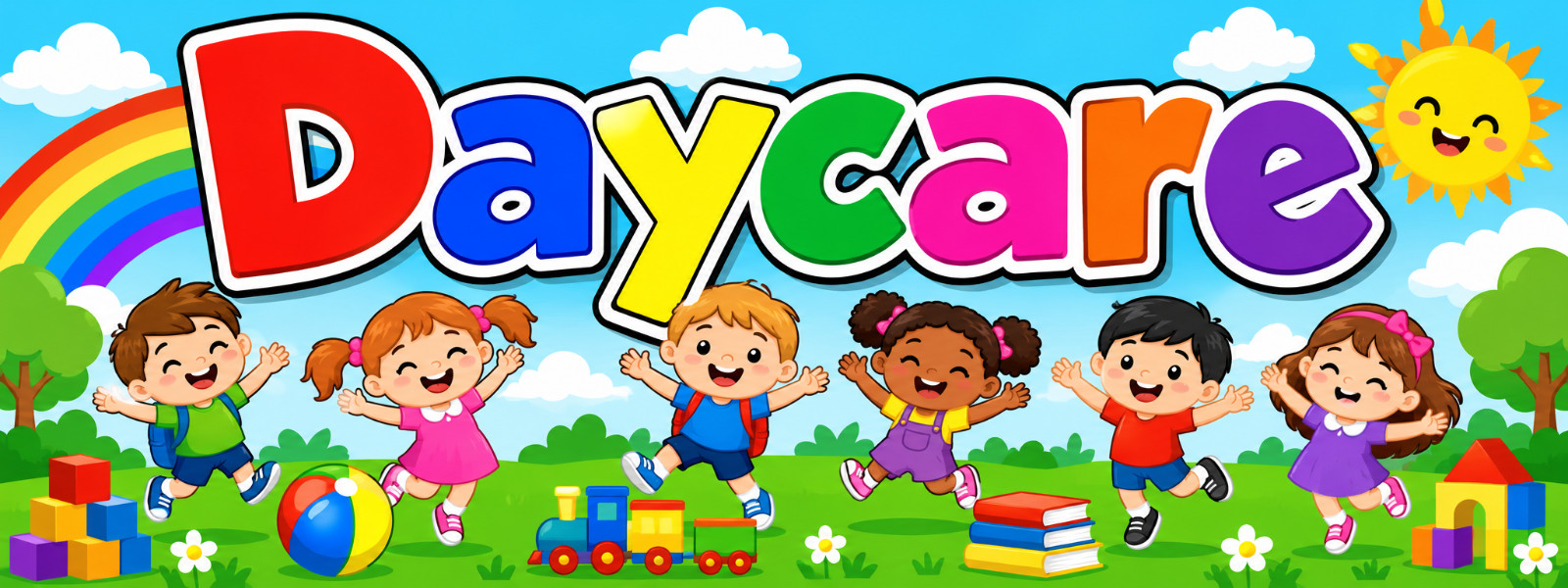 3ft x 8ft DAYCARE  Banner  (CAN BE PERSONALIZED)
