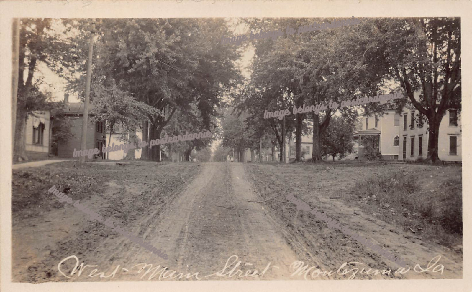 RPPC Montezuma GA Georgia West Main Street Macon County Photo Vtg Postcard C11