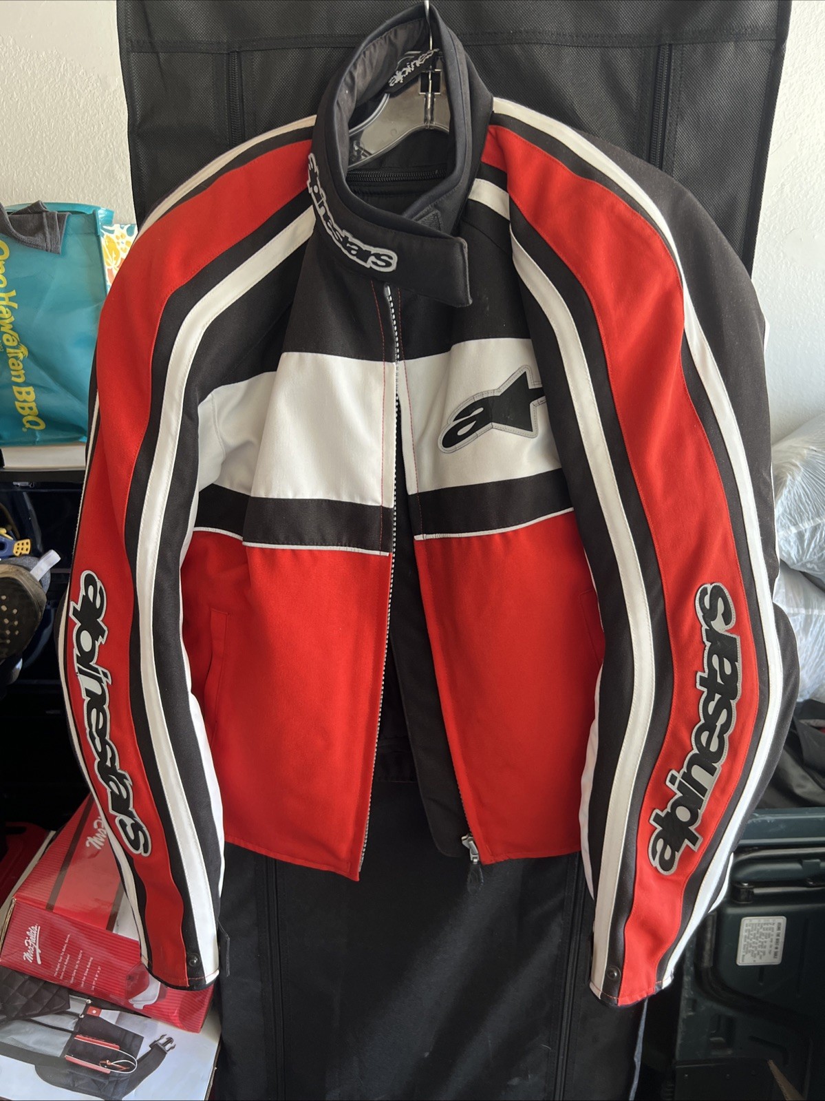 Vintage Alpinestars Racing Moto Jacket 90s USA Women Size L Red Vintage Alpinestars Racing Moto Jacket 90s USA Women Size L Red