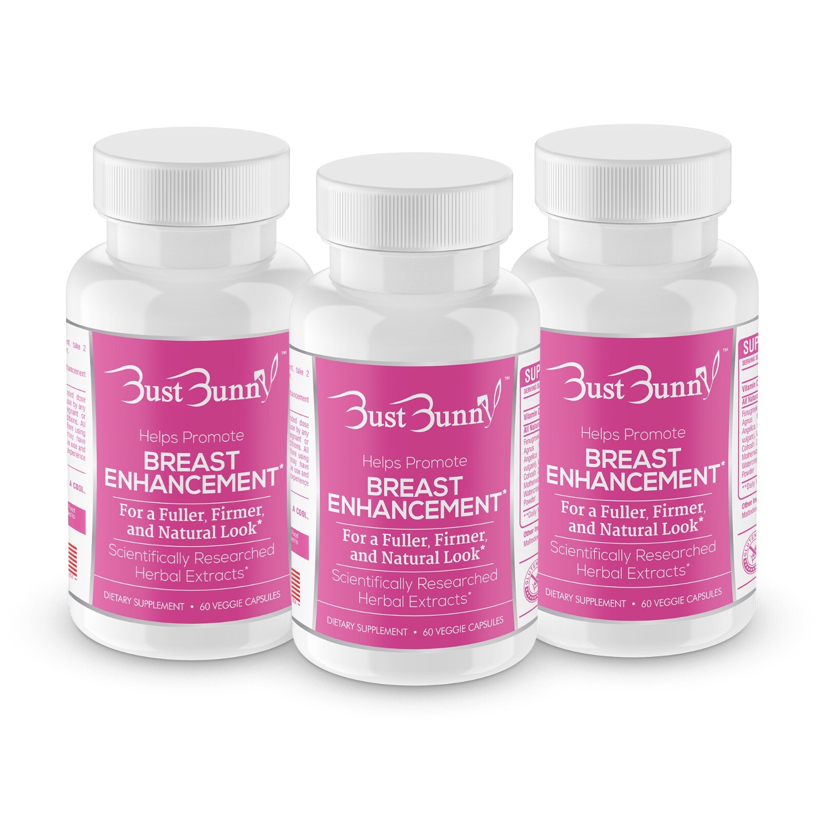 AS SEEN ON TV - BUST BUNNY Breast Enhancement Supplement - 3 month supply