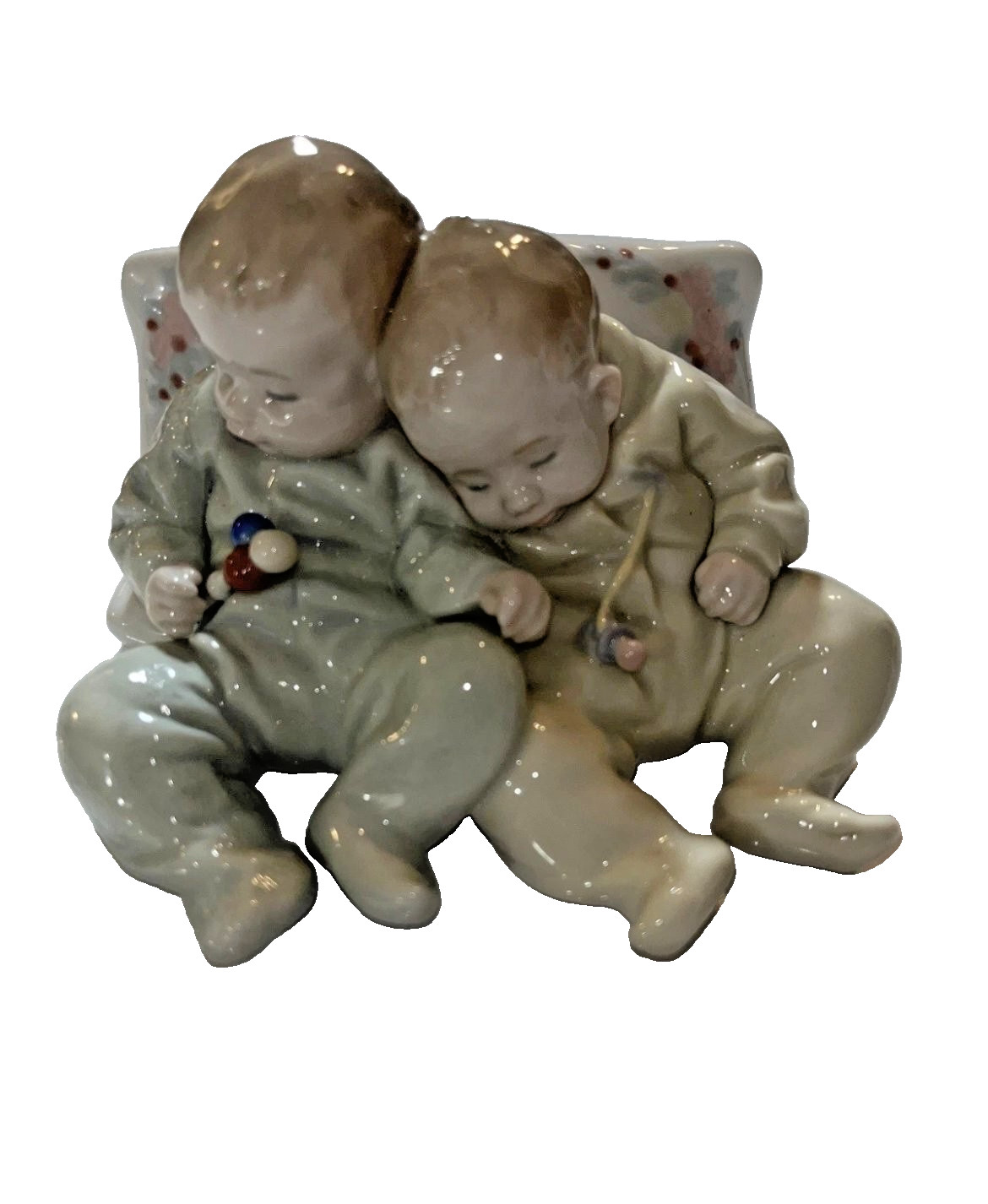 Lladro  Little Dreamers Twin Babies Sleeping Porcelain Figurine Spain