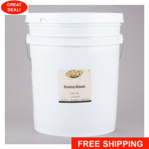 Golden Barrel Sulfur-Free Blackstrap Molasses 5 Gallon Pail Commercial Bulk