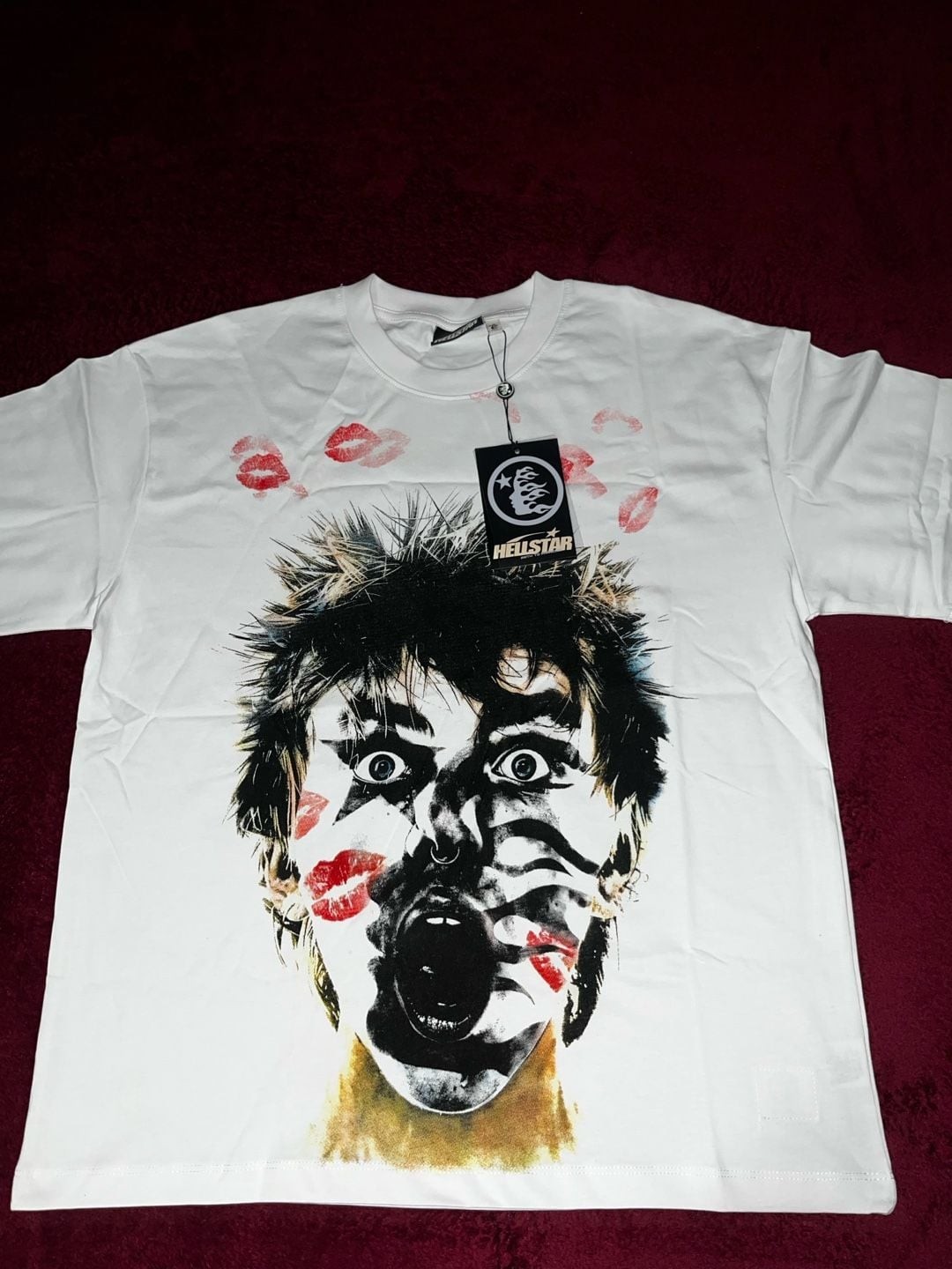 Hellstar French Kiss Graphic T-Shirt White Hellstar French Kiss Graphic T-Shirt White