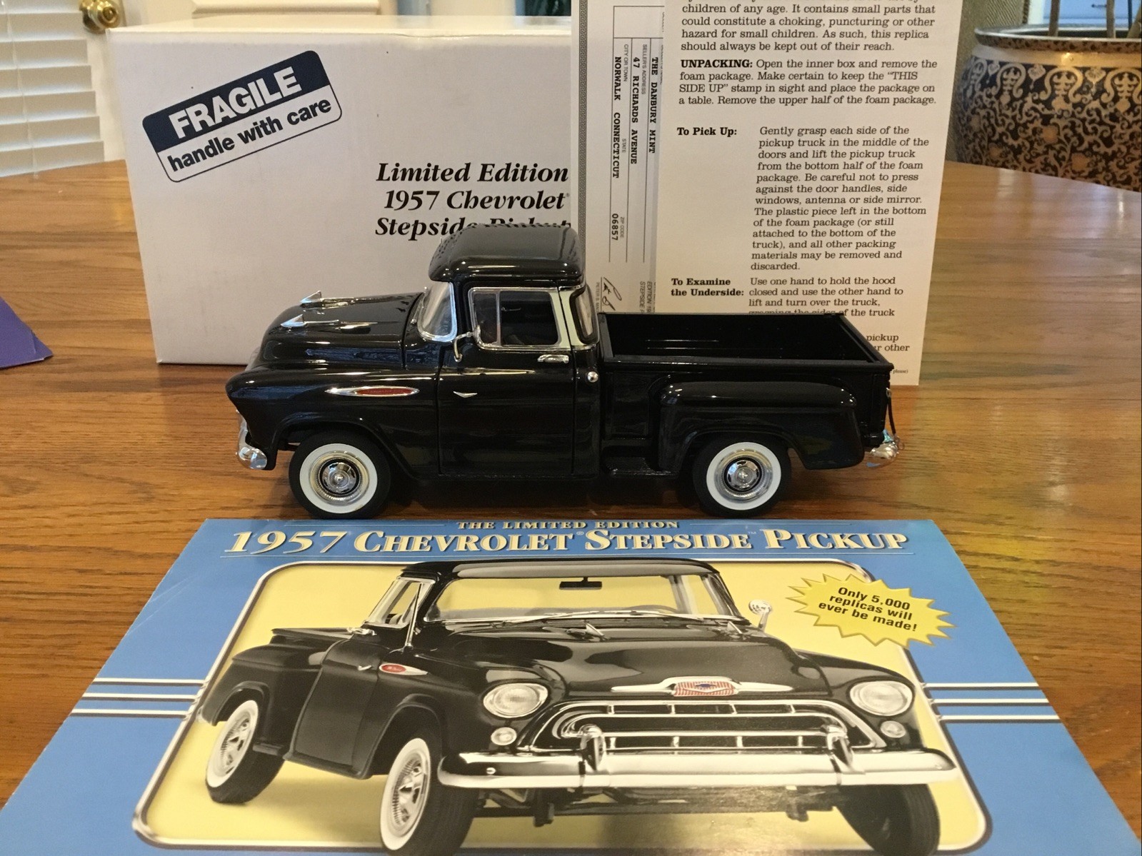 Danbury Mint 1957 Chevrolet Stepside Pickup “50th Anniversary” Limited Edition