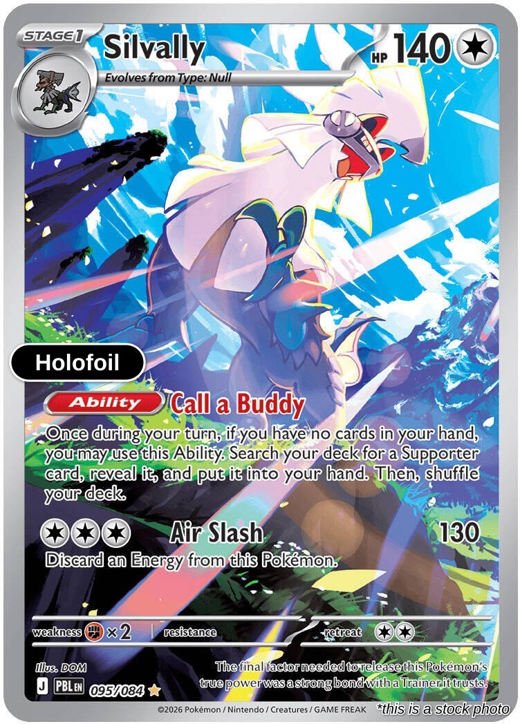 Silvally Holofoil IR 095/084 PBL Pokemon