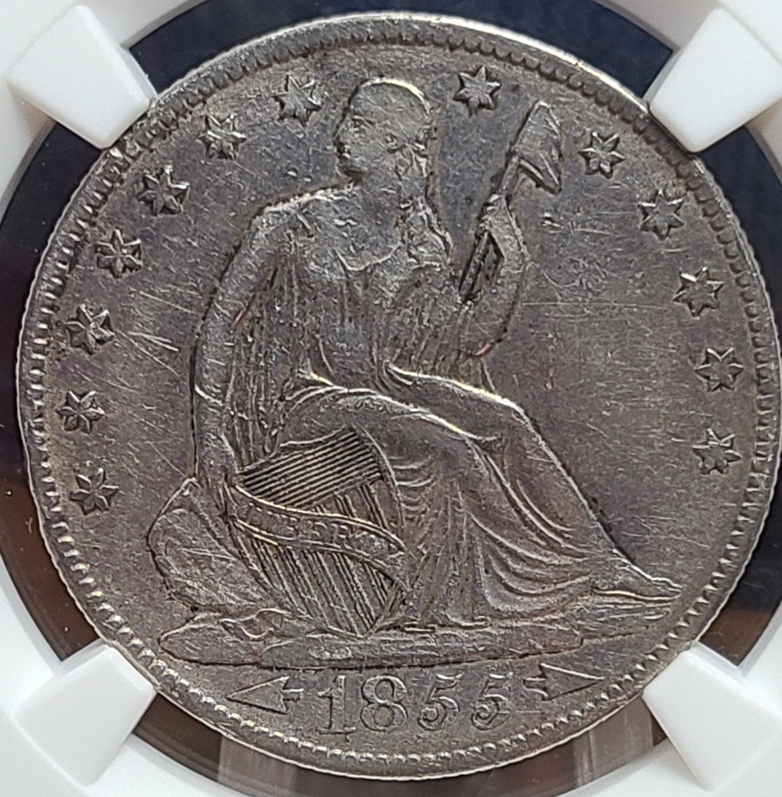 1855 O SEATED LIBERTY HALF DOLLAR 🔥 NGC XF DETAILS🔥 1855 O SEATED LIBERTY HALF DOLLAR 🔥 NGC XF DETAILS🔥
