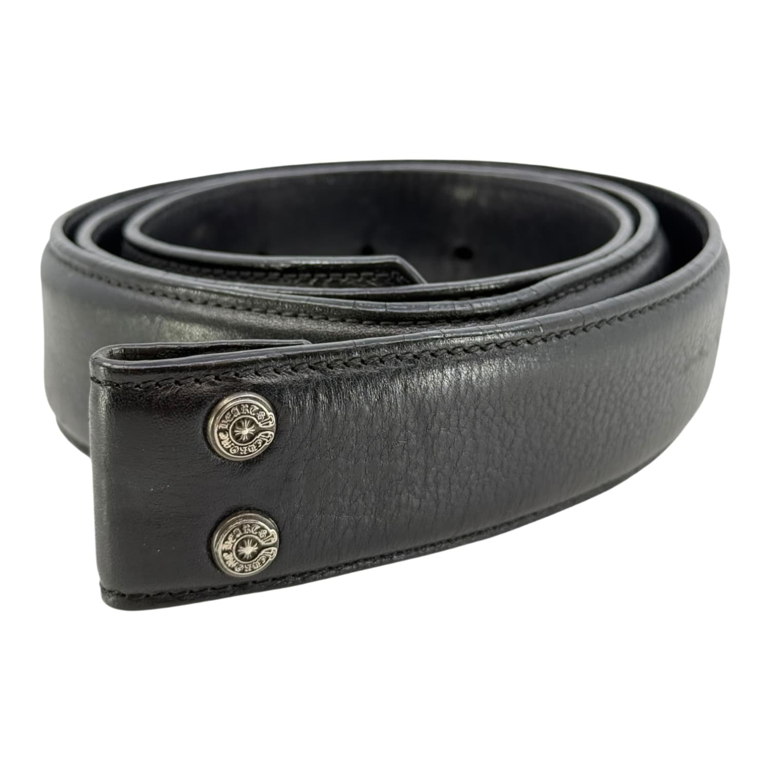 Size 38 Chrome Hearts Black Leather Belt Strap - Size 38 Size 38 Chrome Hearts Black Leather Belt Strap - Size 38