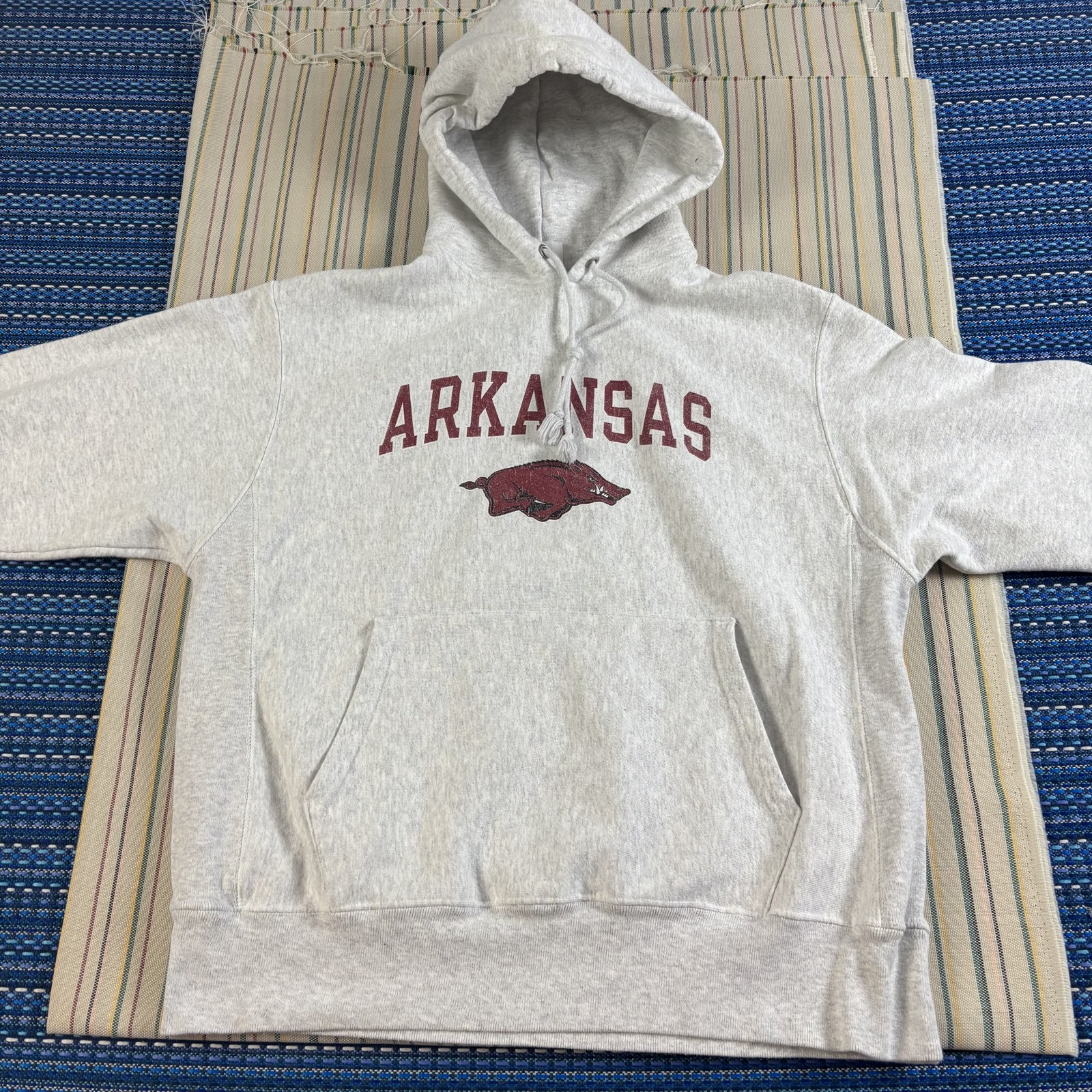 Arkansas Razorbacks Sweatshirt Mens Large NCAA Champion Reverse Weave Hooded