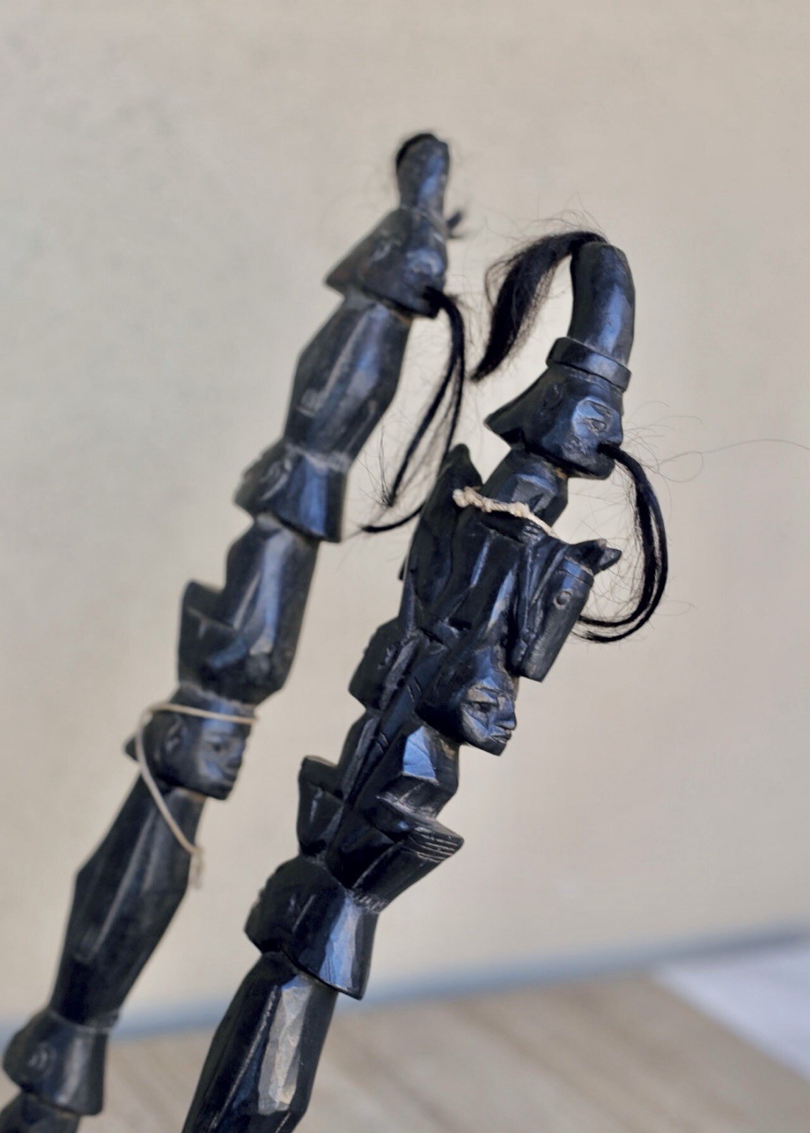 Rare Dayak Shaman Staffs Tun Tun Sticks 