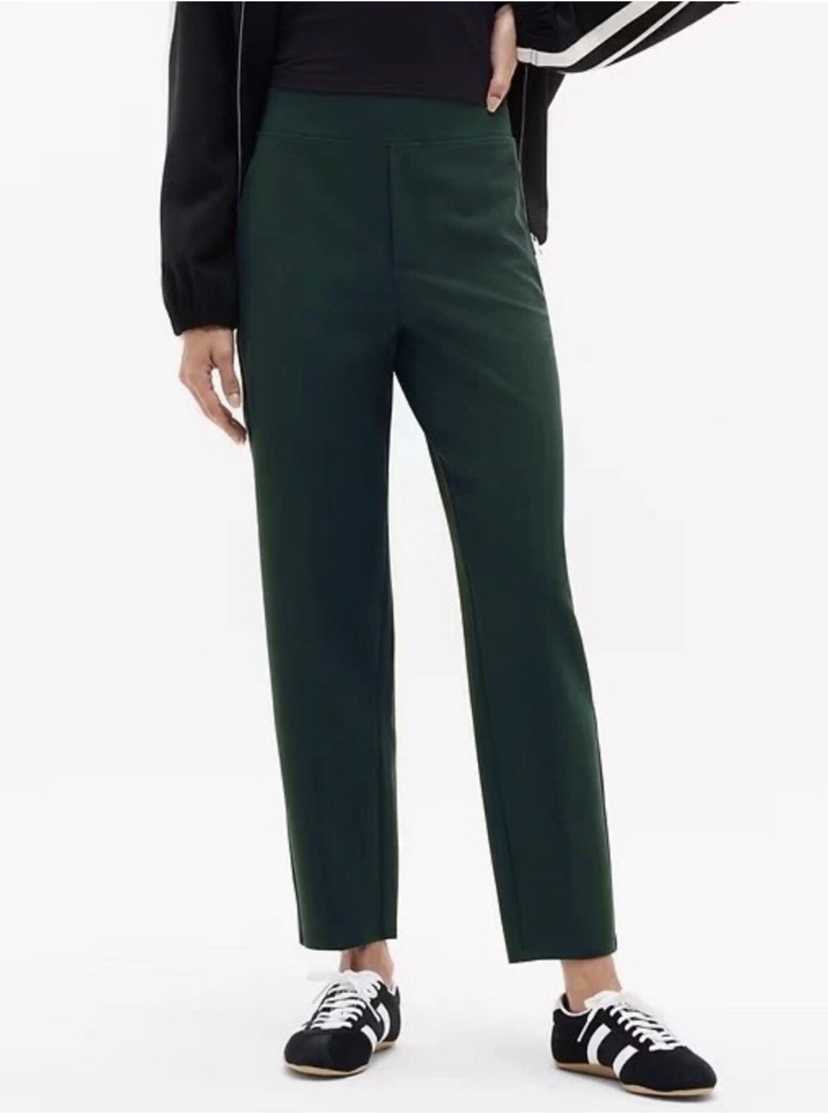 Athleta 8 Endless High Rise Pant Pine Green Size Zip Travel Work Comfort 2025
