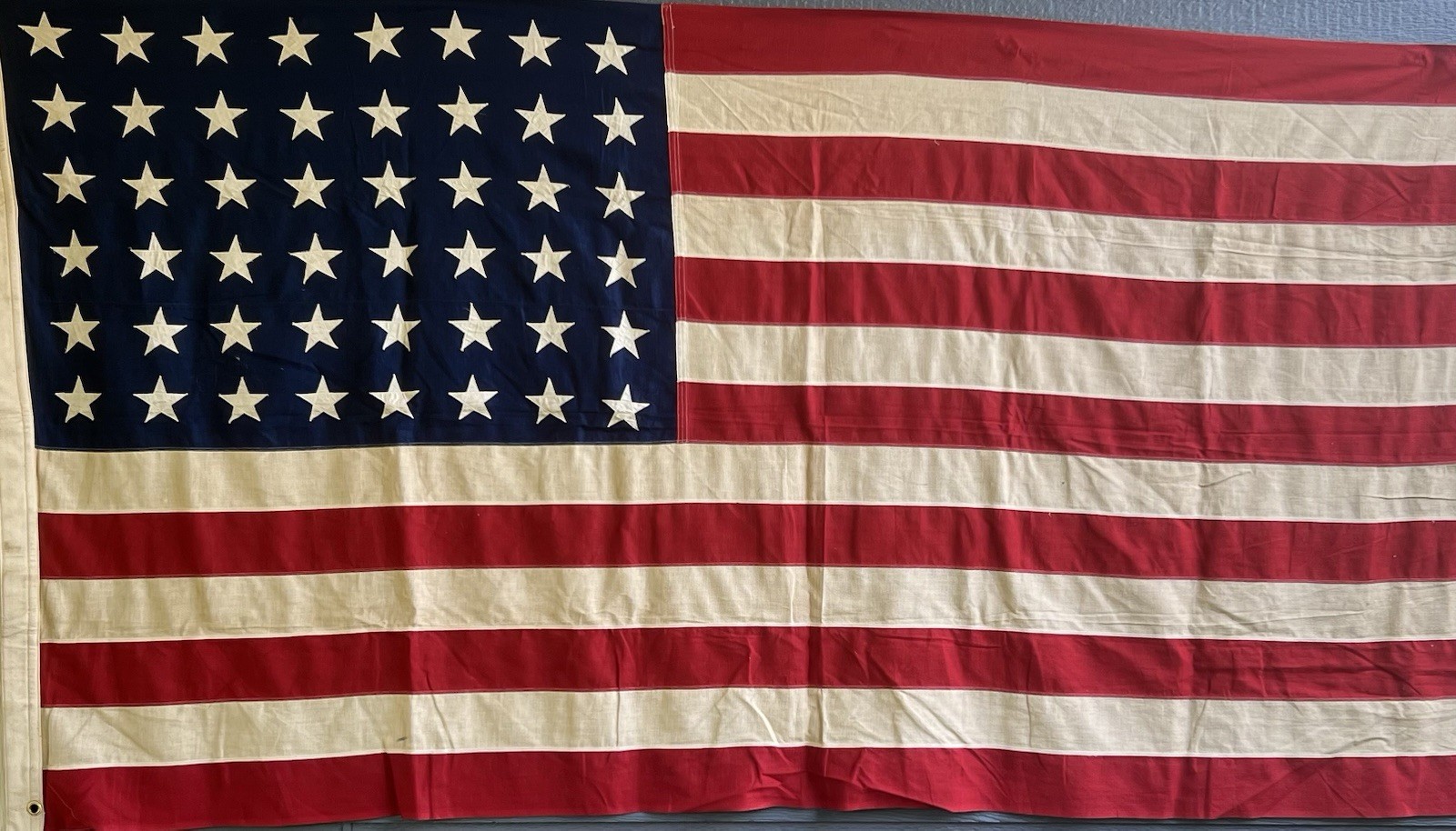 48‑Star U.S. Flag – WWII/Korea Era Dettra Bull Dog, Insect Proof Cotton