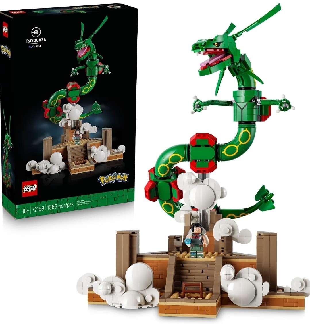 LEGO Pokemon Rayquaza Building Set 72168 Model Kit 18+ New In Box Sealed 1083 pc