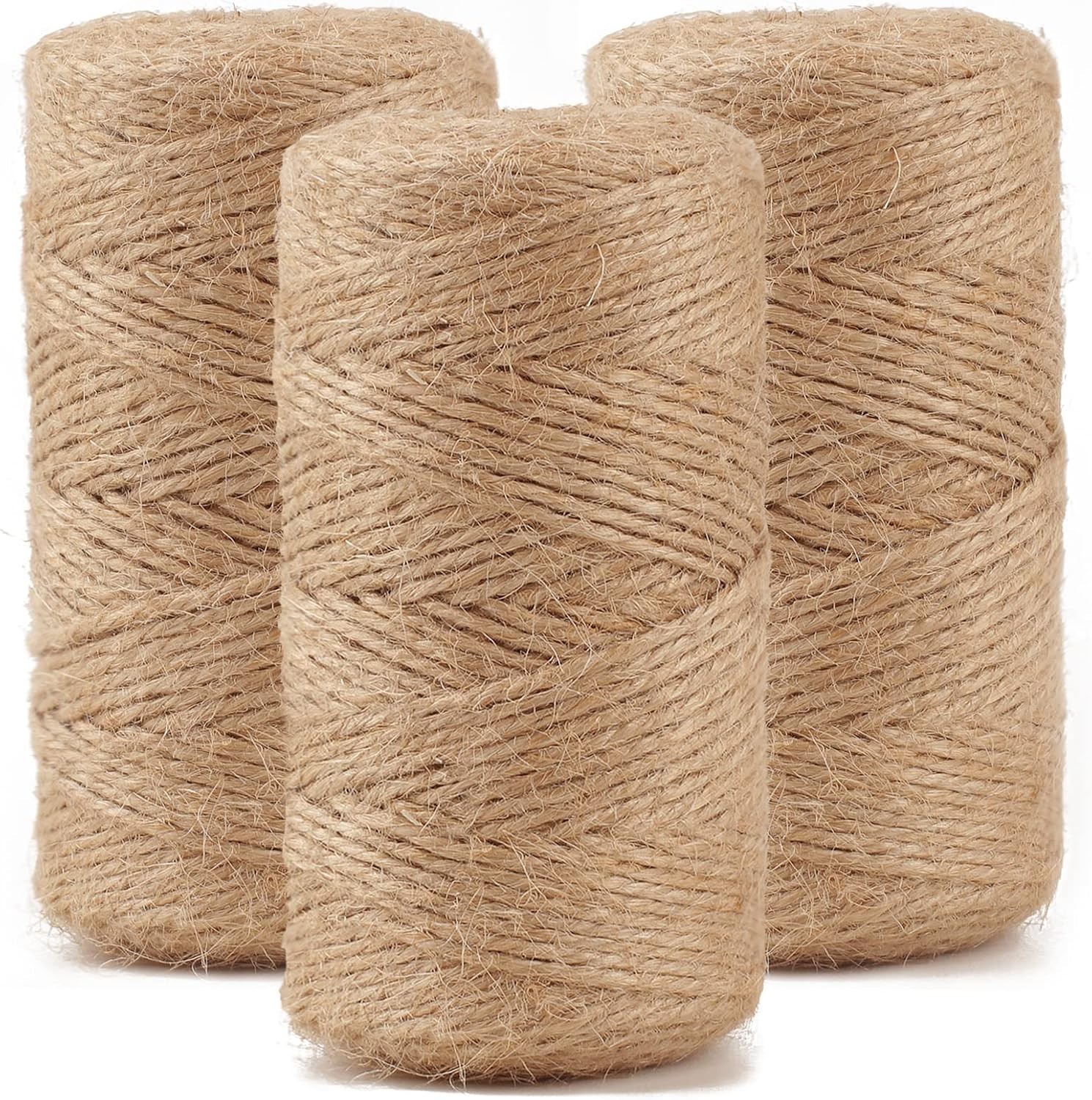 984 FT Natural Jute Twine, 3ply Thin Ribbon Hemp Twine 984 FT Natural Jute Twine, 3ply Thin Ribbon Hemp Twine