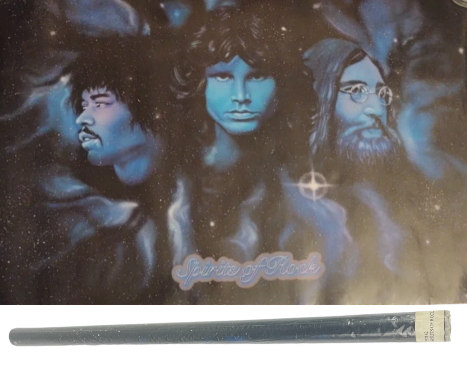Vintage 1996 Spirits of Rock 36”x24” Poster Hendrix Jim Morrison John Lennon NEW