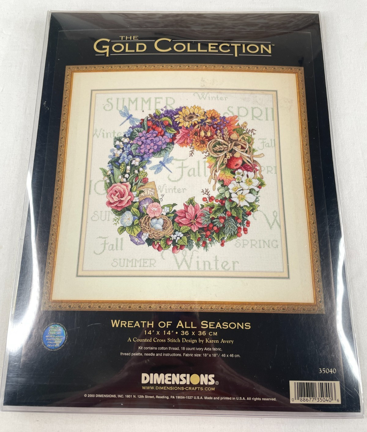 Dimensions Gold Collection Wreath of All Seasons 35040 Counted Cross Stitch Kit Dimensions Gold Collection Wreath of All Seasons 35040 Counted Cross Stitch Kit