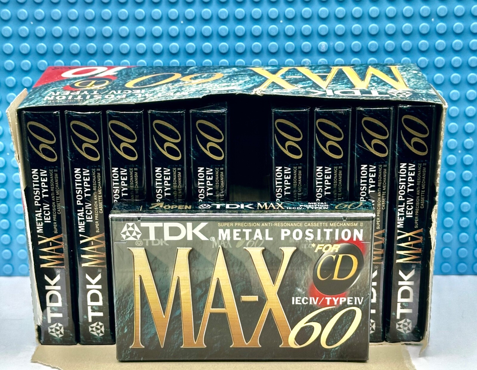 TDK  MA-X 60   TYPE  IV   1992  EUROPE  BOX OF 10  CASSETTE  TAPES (SEALED)