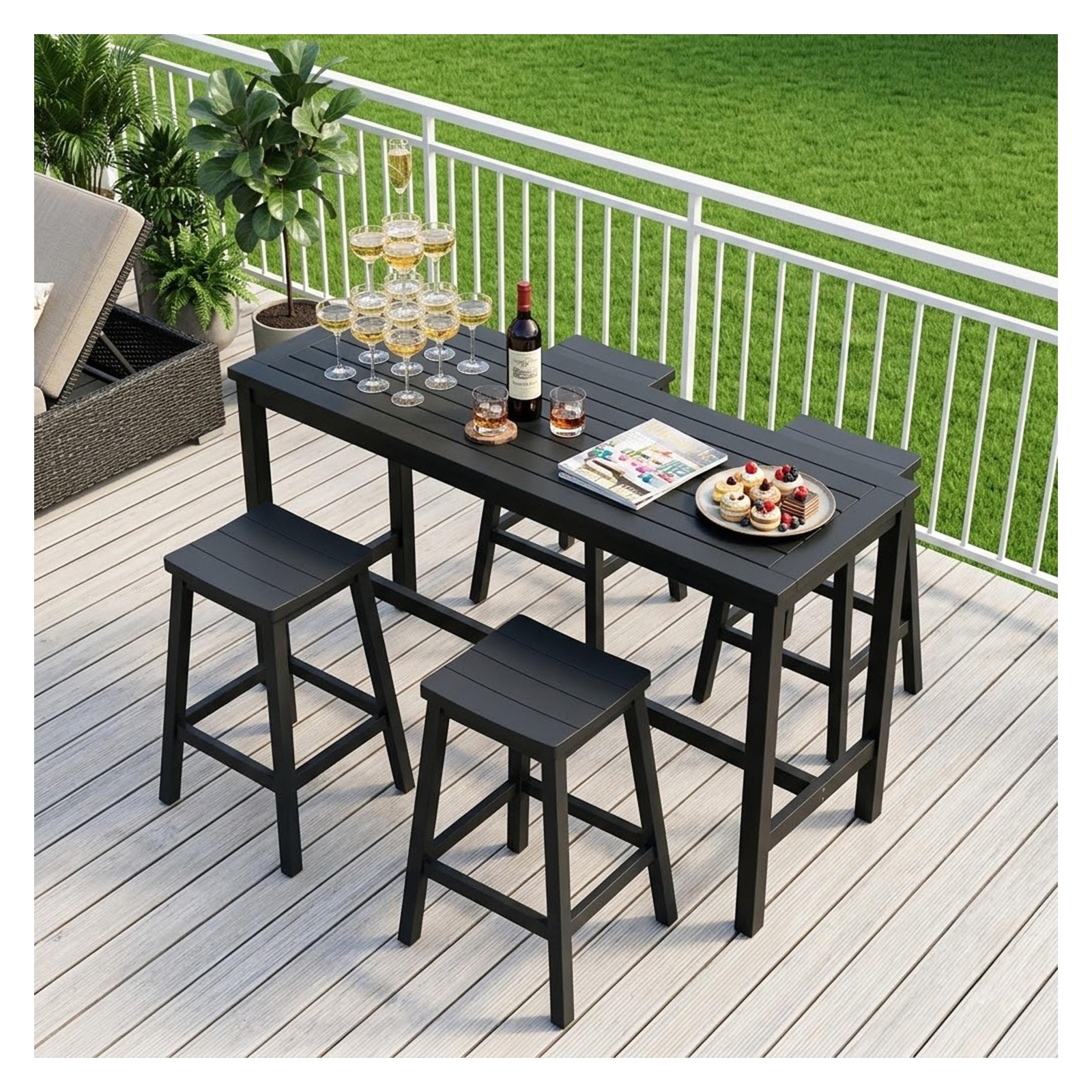 Outdoor Furniture Kozyard Outdoor Counter Height Bar Stools Set, 28\