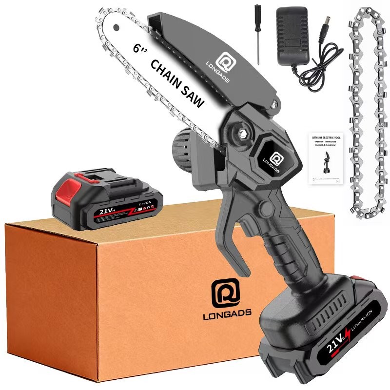 6 Inch Mini Chainsaw Cordless Electric Pruning Saw Rechargeable Battery Kit US 6 Inch Mini Chainsaw Cordless Electric Pruning Saw Rechargeable Battery Kit US