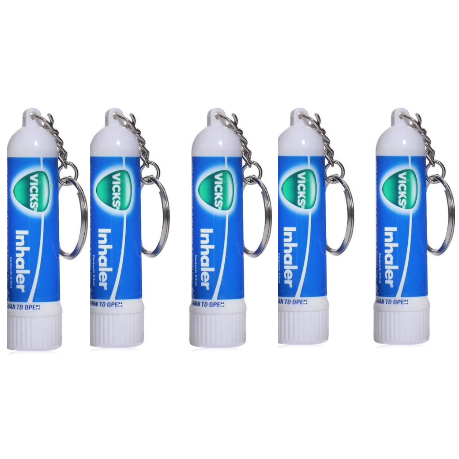 Vicks Inhaler Nasal Congestion Vapor For Cold Allergy Instant Relief  0.5ml 5-Pk