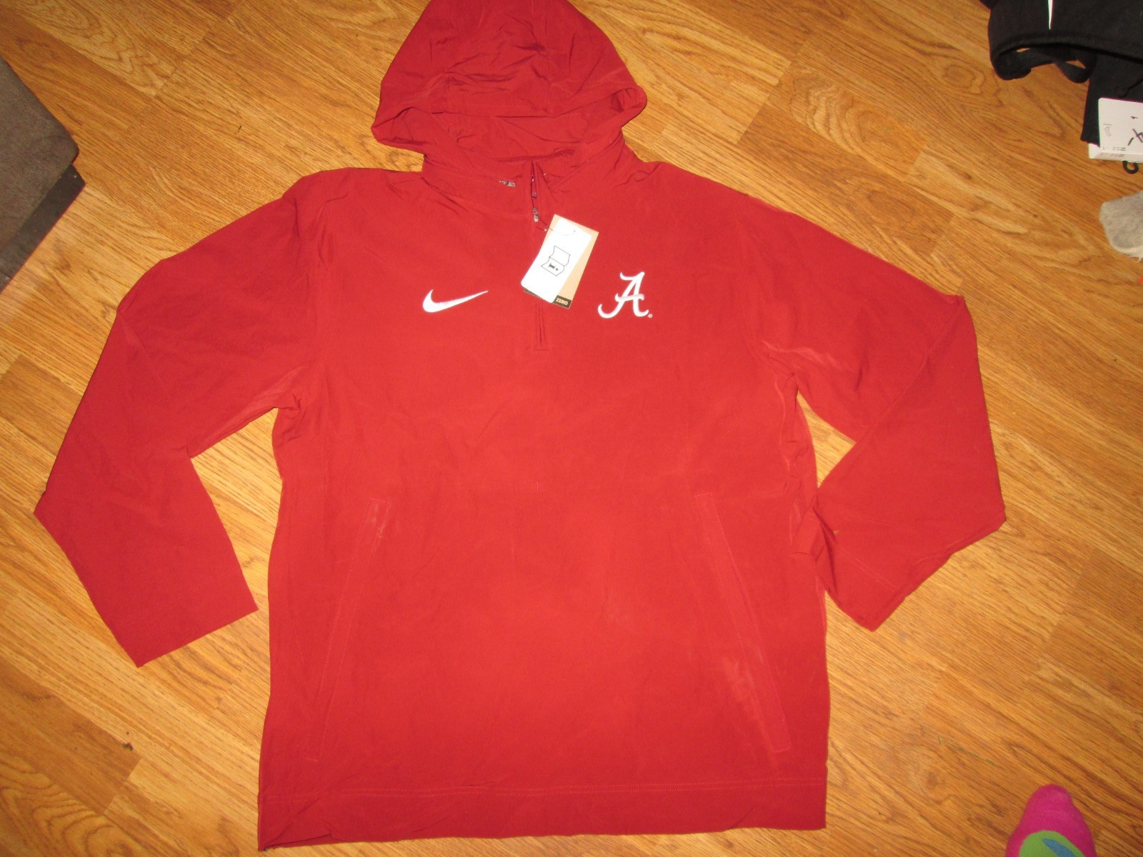 Mens NIKE ALABAMA CRIMSON TIDE Move to Zero quarter zip hooded jacket L Lg NWT