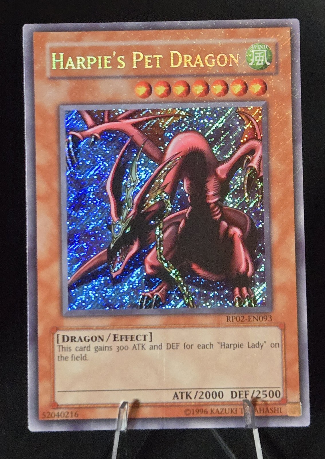 Harpie\'s Pet Dragon RP02-EN093 Secret Rare NM Original 2009 Holobleed Harpie\'s Pet Dragon RP02-EN093 Secret Rare NM Original 2009 Holobleed