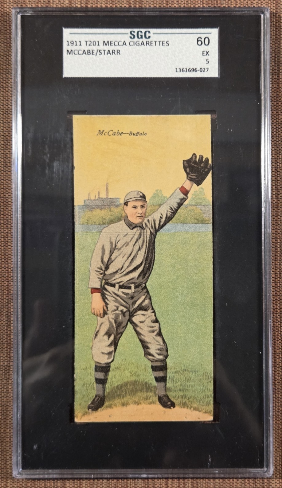 1911 T201 Mecca Charles Starr Arthur McCabe Phillies Braves Baseball Card SGC 5
