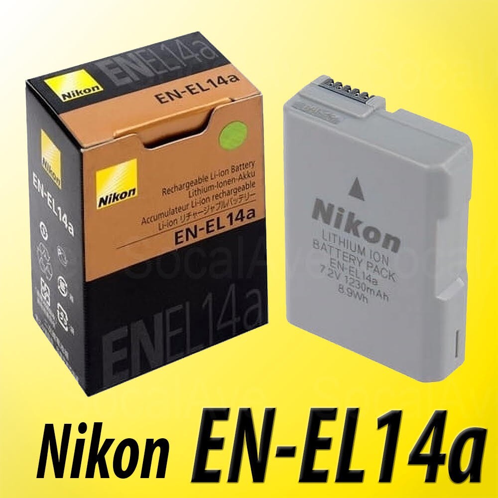 Original Nikon EN-EL14a Battery For D3500 D5300 D5600 D5500 P7800 P7700 MH-23
