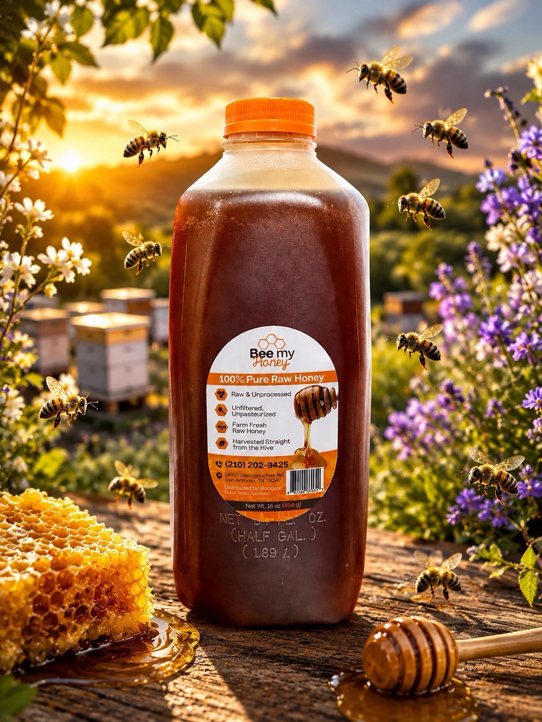 Half Gallon Pure of Raw And Organic Honey Half Gallon Pure of Raw And Organic Honey