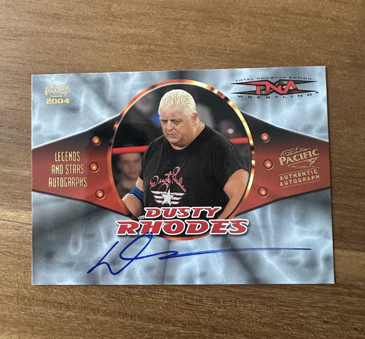 American Dream DUSTY RHODES 2004 Pacific TNA - Legends and Superstars AUTO WWE American Dream DUSTY RHODES 2004 Pacific TNA - Legends and Superstars AUTO WWE