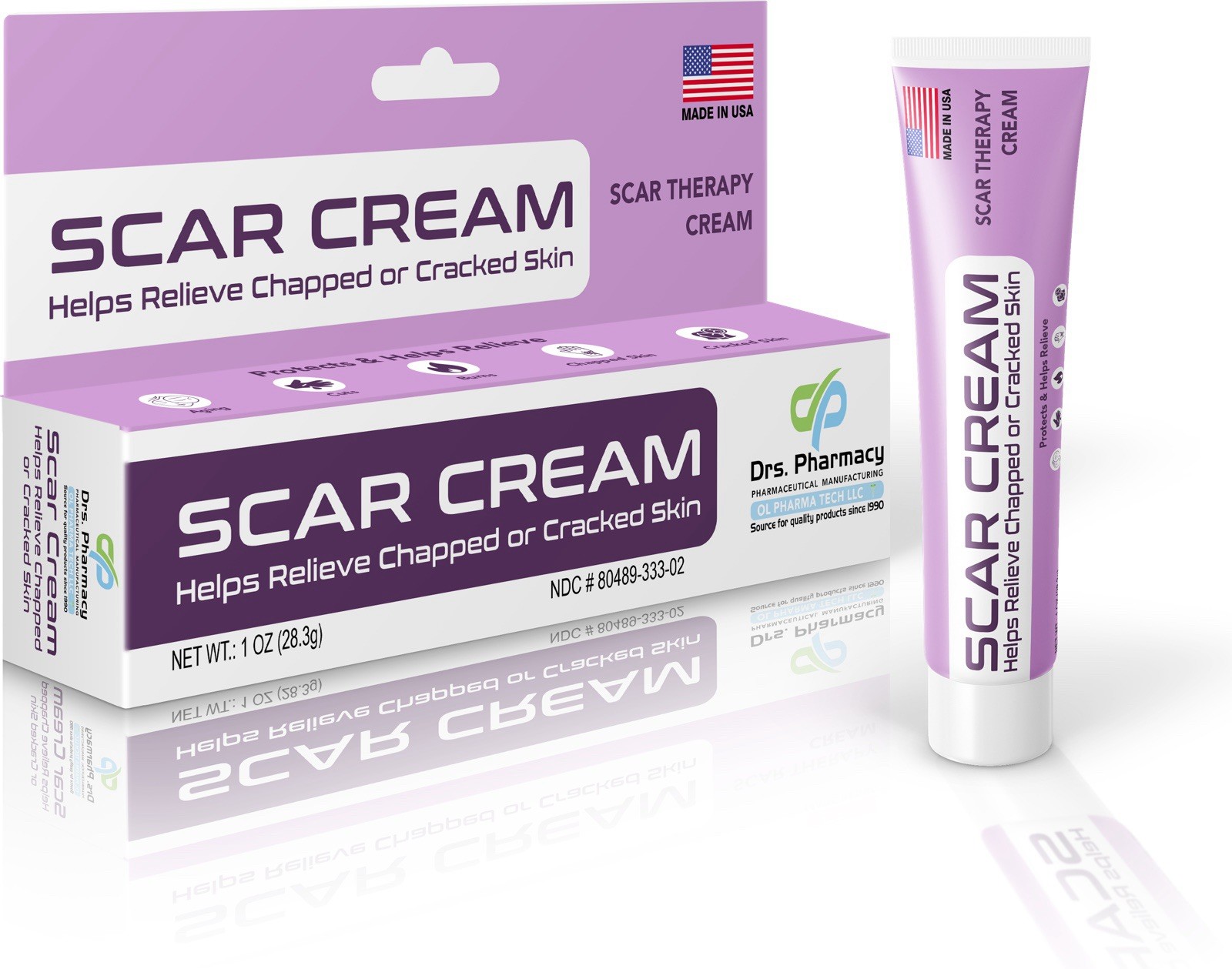 Drs. Pharmacy Scar Therapy Scar Reducer Cream, 1 oz, Set Includes Scar Reducer