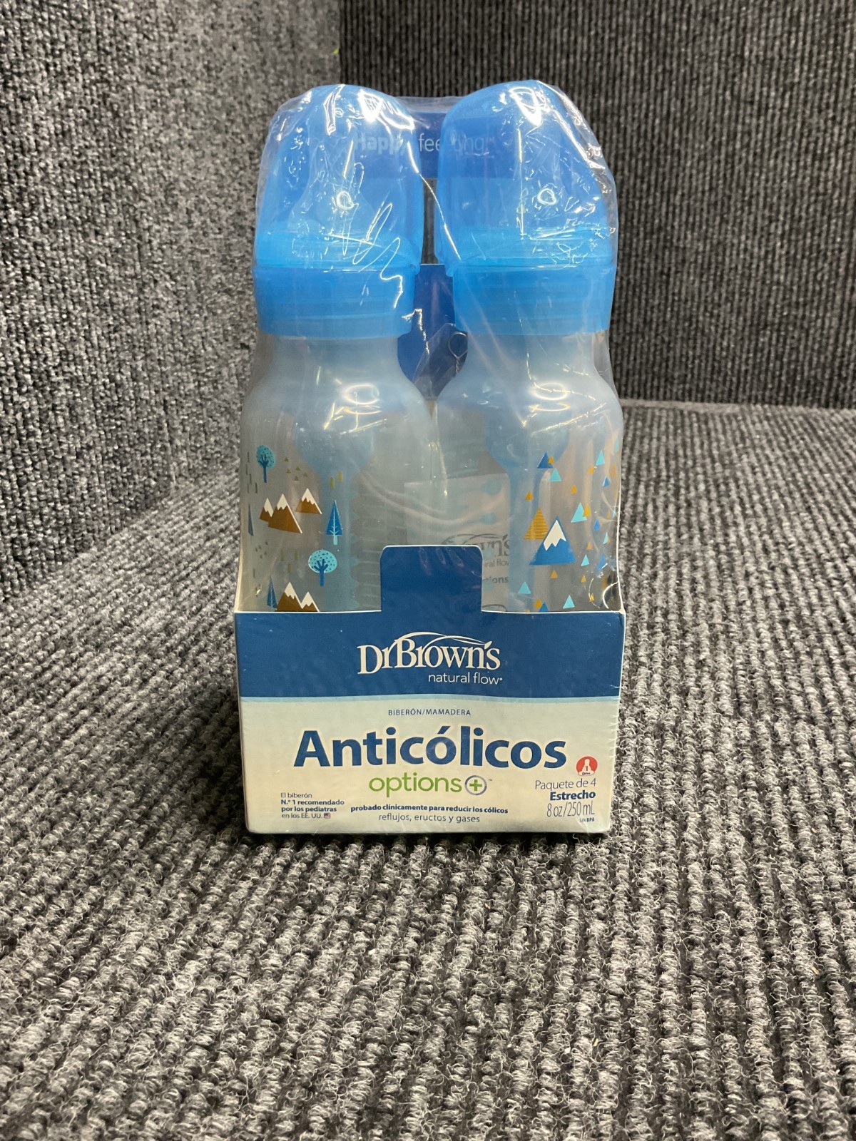 Dr Brown's Anti Colic Baby Bottle 8oz 4 Pack 1 Nipple Pediatrician Recommended