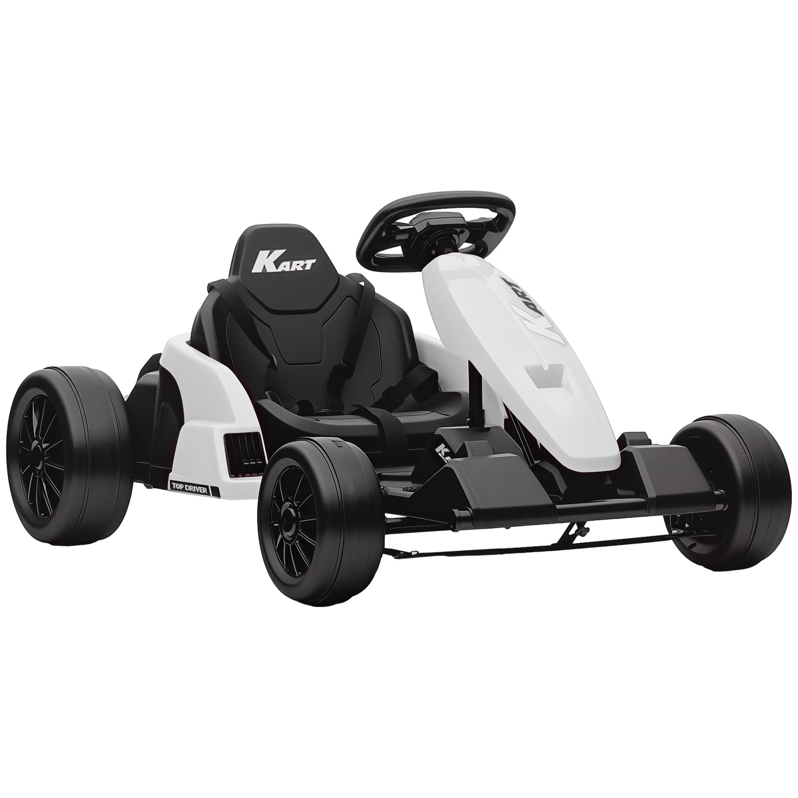 Qaba 24V Electric Go Kart For Kids With Dual 150W Motors & 9Ah Battery