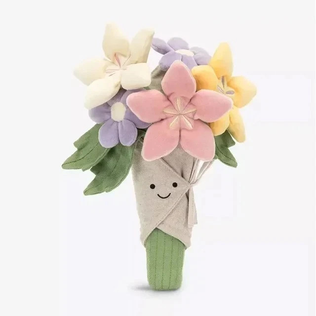 Amuseable Bouquet Of Flowers Stuffed Plush Toy for Kids Girlfriend Gift
