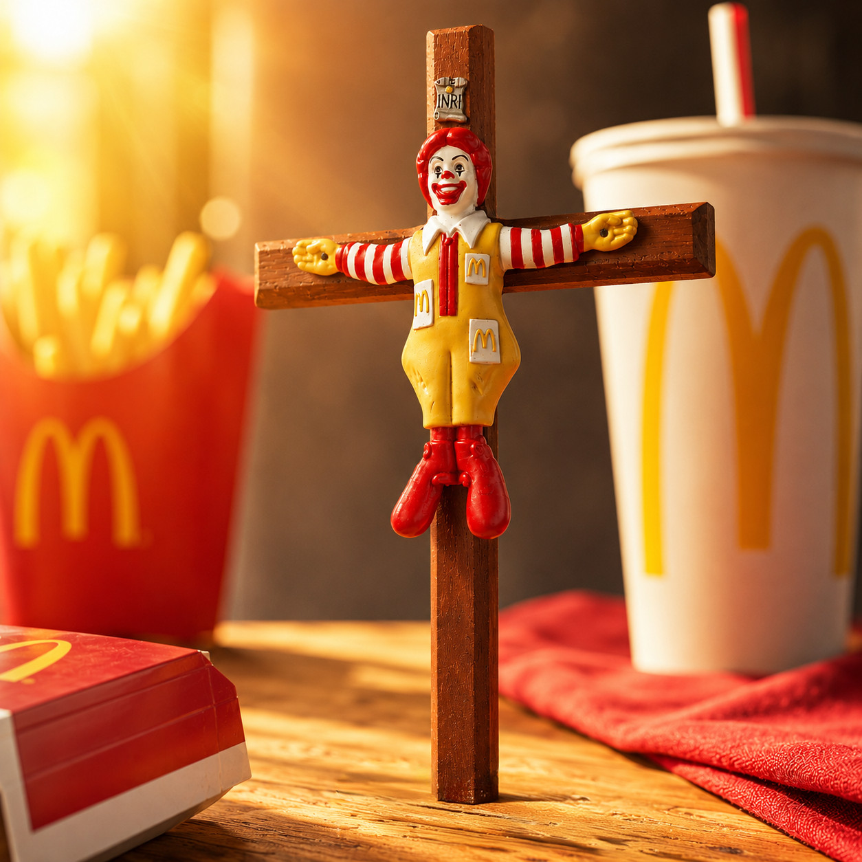 Ronald McDonald Crucifix
