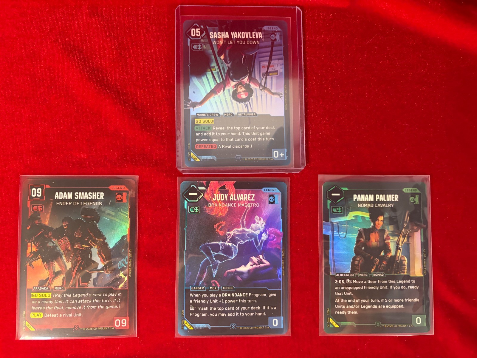 Cyberpunk TCG 347 Card Full Playset Common to Rare + Sasha Secret Rare