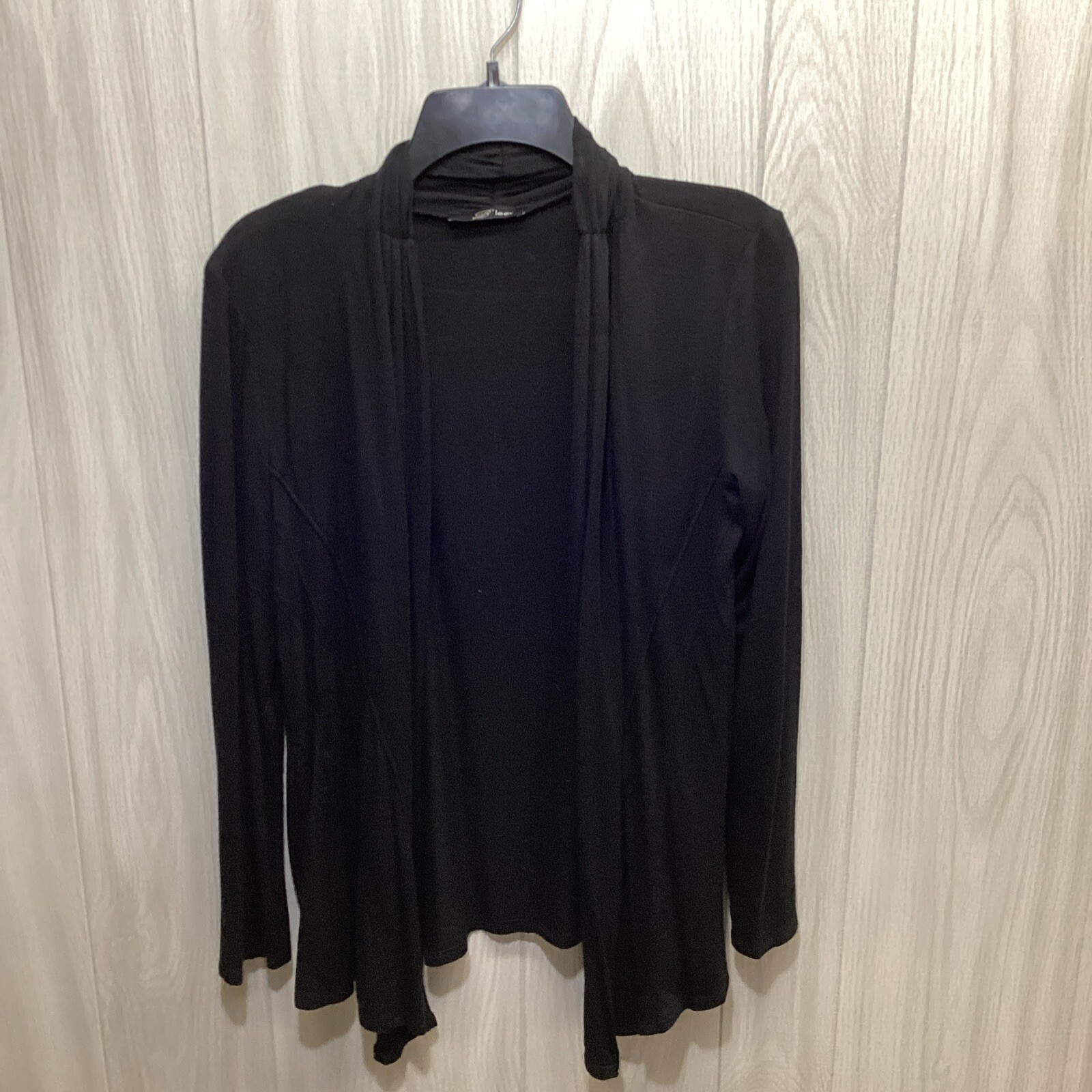 B\'leev Women\'s (Size 19x26) Long Sleeve Open Front Cardigan Black