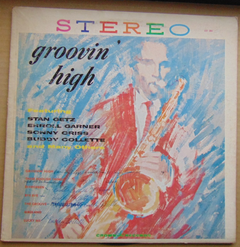 Stan Getz, Erroll Garner, Sonny Criss - Groovin\' High (1962) Crown LP, nice EX-