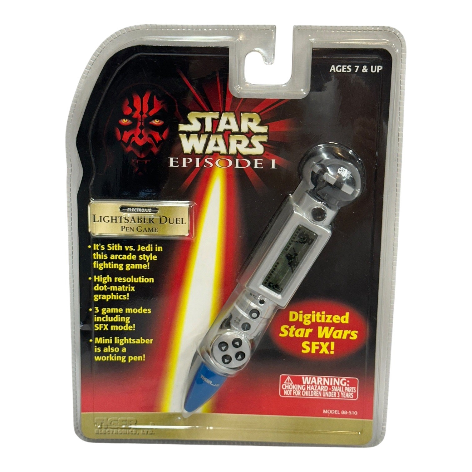 Tiger Electronics Star Wars Episode I Lightsaber Duel Electronic Pen Game 88-510 Tiger Electronics Star Wars Episode I Lightsaber Duel Electronic Pen Game 88-510