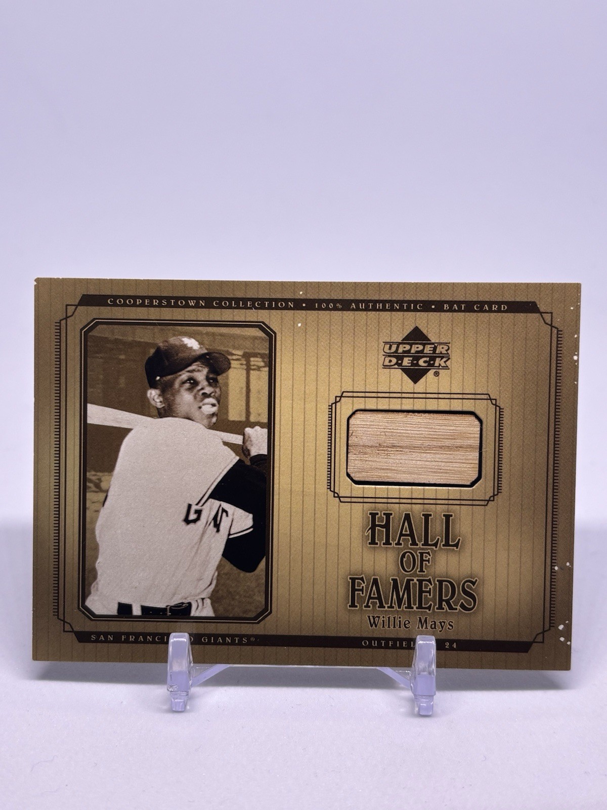 2001 Upper Deck Hall of Famers - Bat Willie Mays #B-WM (MEM)